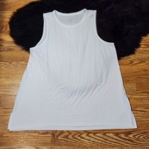 Old Navy Active White Lightweight Scoop Neck Tank Top Size Medium